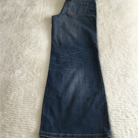 Express Medium Wash Wide Leg Ankle Jeans Size 8S - Picture 8 of 10